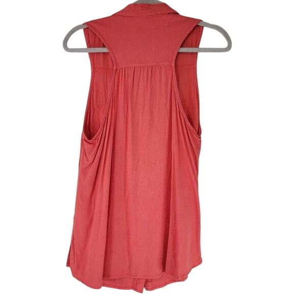 Maurices‎ Button Down Tank Top Coral Size L - Picture 4 of 11